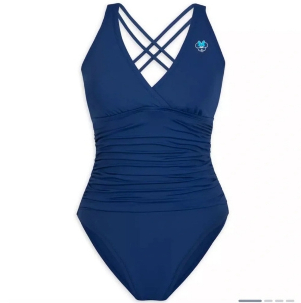 Disney Blue Swimsuit - Minnie Mouse Cross Back Swimsuit Size L